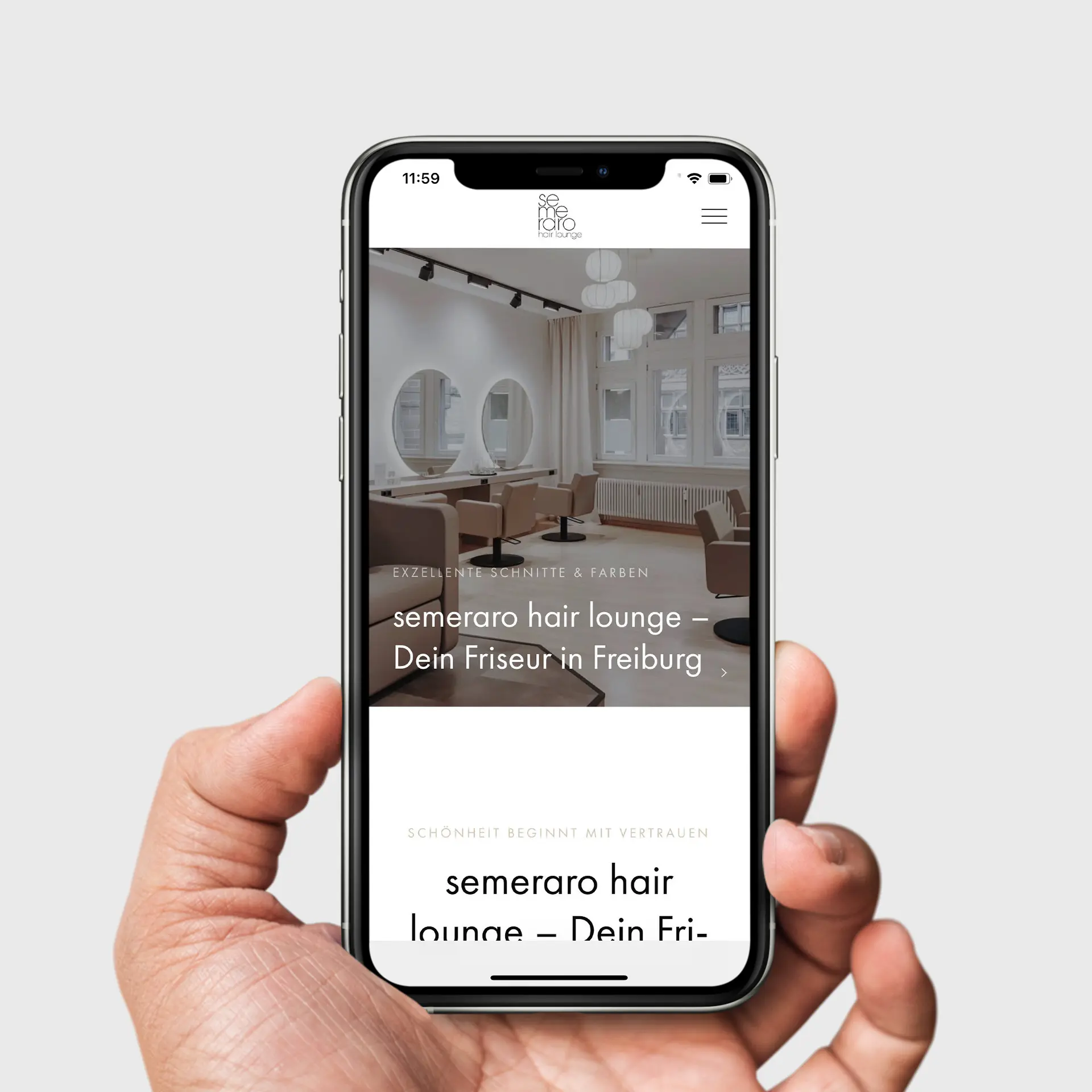 Friseur semeraro hairlounge Website Beitrag